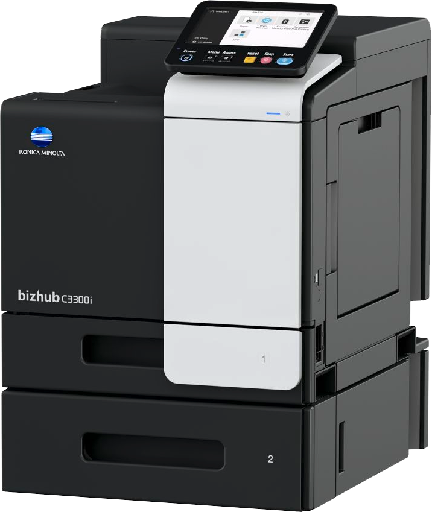 Impresora multifuncional de sobremesa A4 a color Konica Minolta bizhub C3300i.