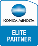 Logo de certificación Elite Partner de Konica Minolta.