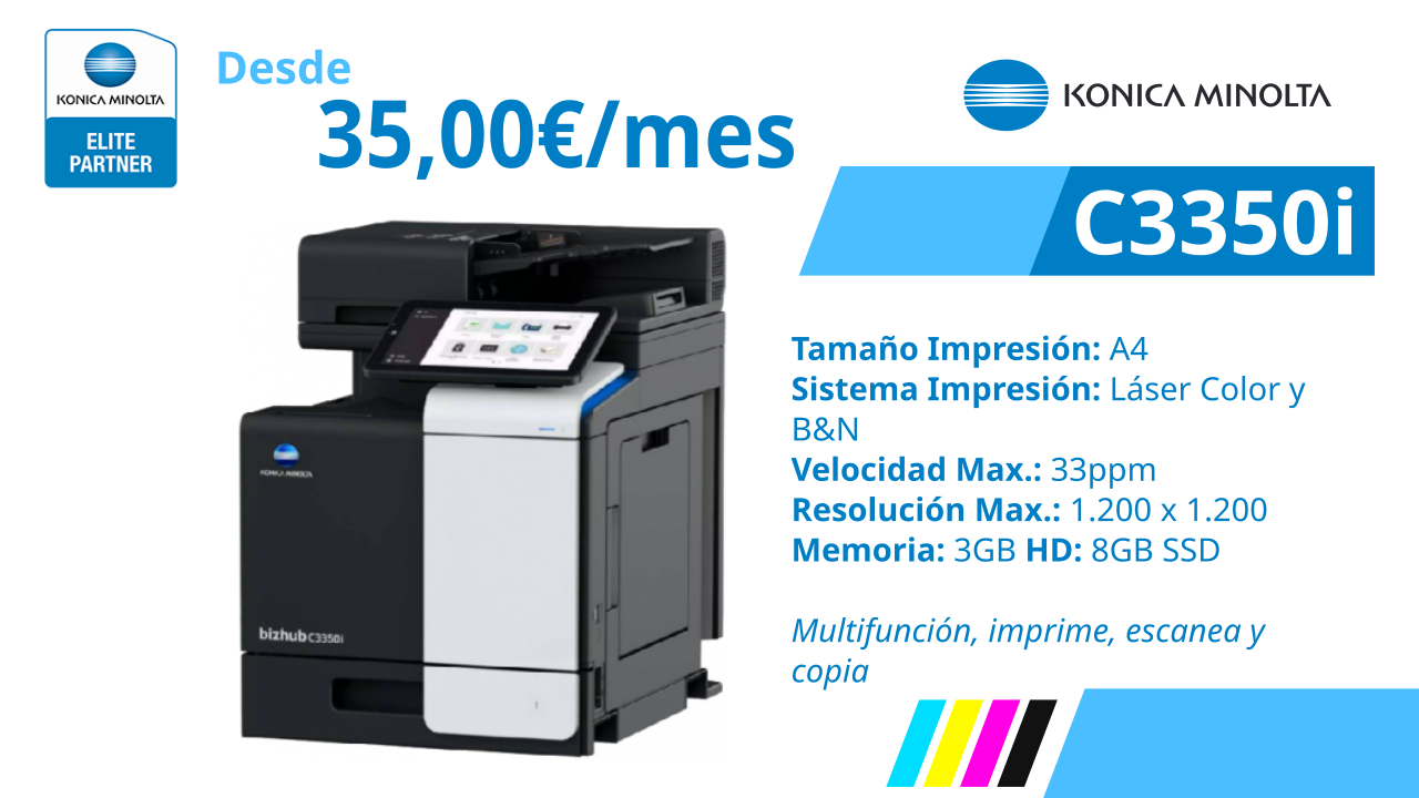 Multifunción Konica Minolta C3350i láser color A4